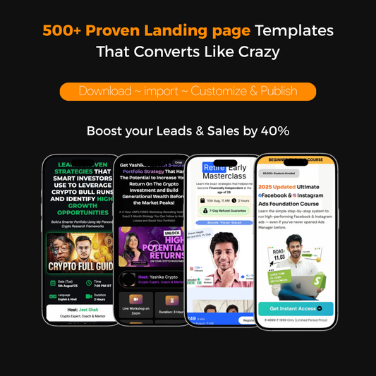 500+ Proven Landing page Templates That Converts Like Crazy